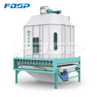 High quality and efficiency flip discharging animal food cooling equipment after granulation